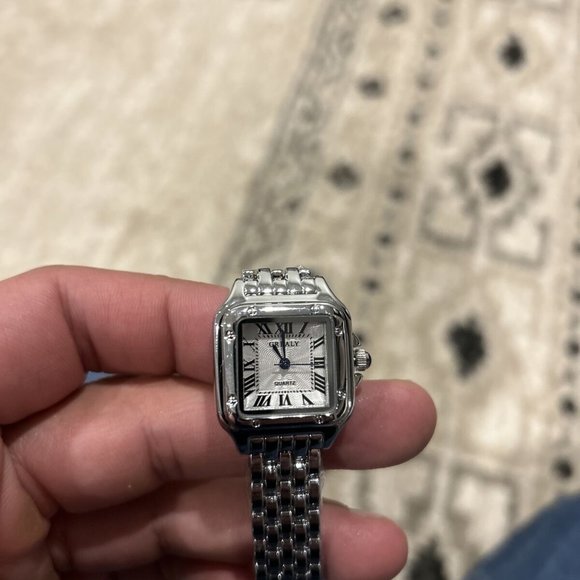 GREALY Quartz 25 mm Square Dial Roman Numeral Santos Homage Analog Watch… - Picture 1 of 4